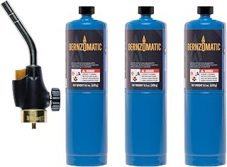 Bernzomatic Worthington 336737 WT2301 Trigger Start Propane Torch (2301 Torch + 3 Propane Bottles)