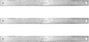 Westcott Stainless Steel Rulers with Non-Slip Cork Backing, Back-to-School, School Supplies, Classroom Supplies, 18-Inch, 3-Pack