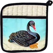 Betsy Drake PT1012 Black Swan Pot Holder