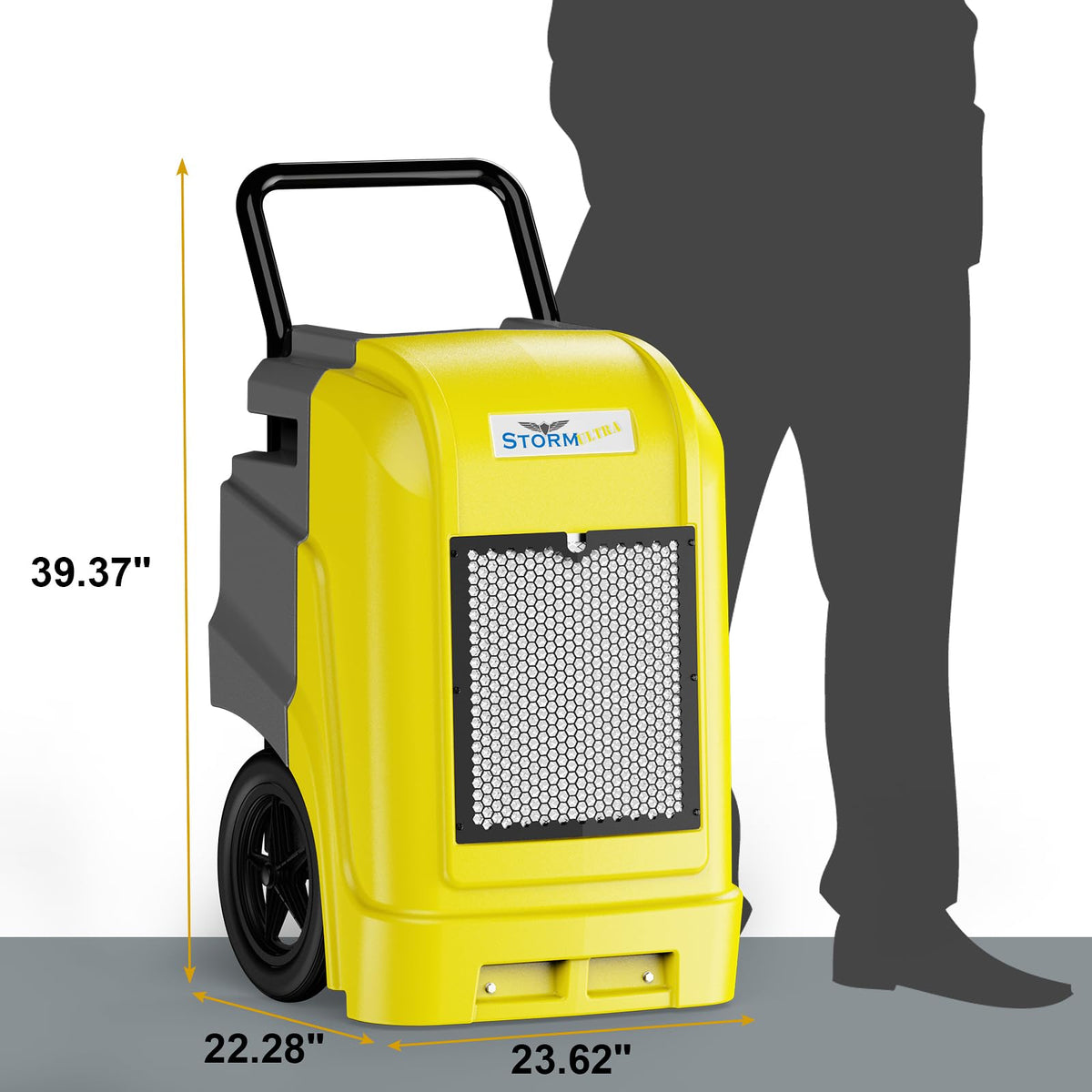 190 PPD LGR Commercial Dehumidifier with Pump by ALORAIR – Storm Ultra, 170.0 pints, Plastic, Light Yellow, Model Storm Ultra