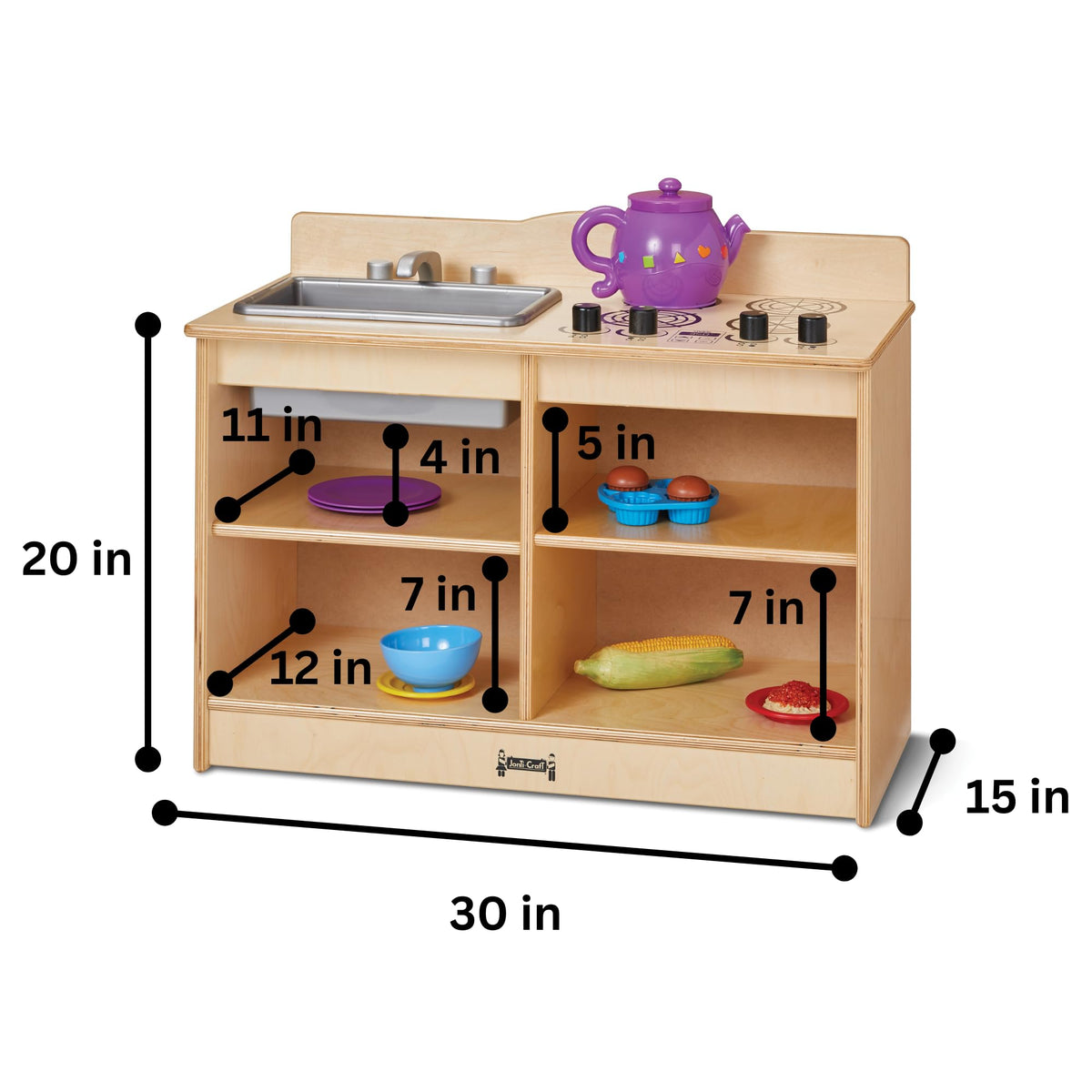 Toddler Kitchenette by Jonti-Craft – Toddler-sized, Acrylic, Model 2422JC