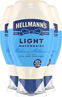 HELLMANN'S Light Mayonnaise 20 oz, Lite Mayo Squeeze, Sandwich Spread, 3PK