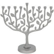The Dreidel Company Tree of Life Menorah, Pewter Finish, 11 Inches