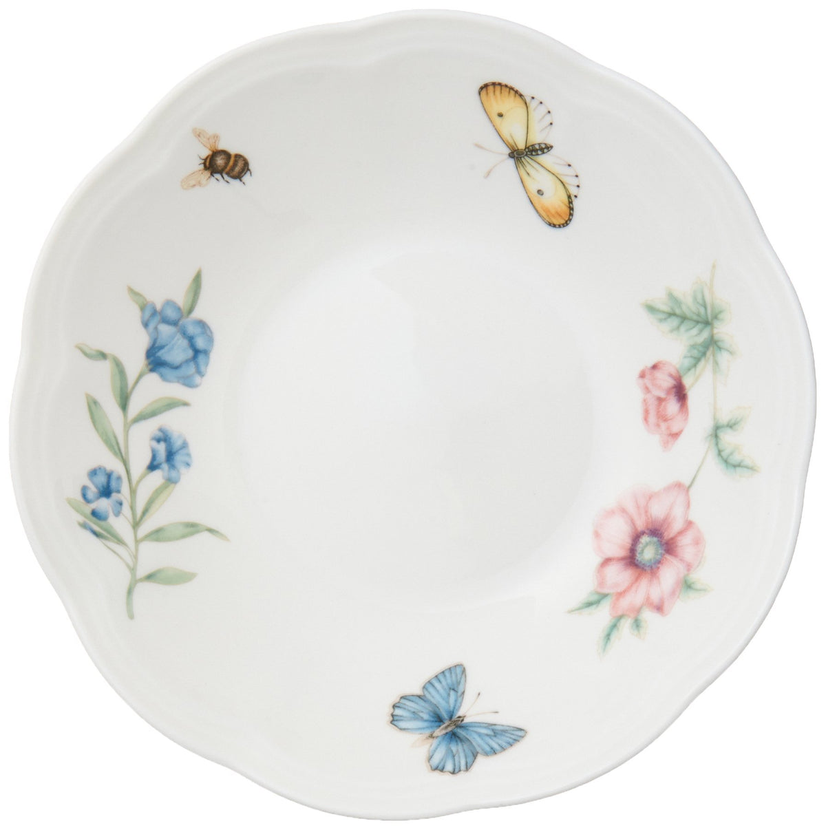 Butterfly Meadow Fruit Bowls by Lenox – 3.10 LB, 11 ounces, Porcelain, Multicolor, Model 792564