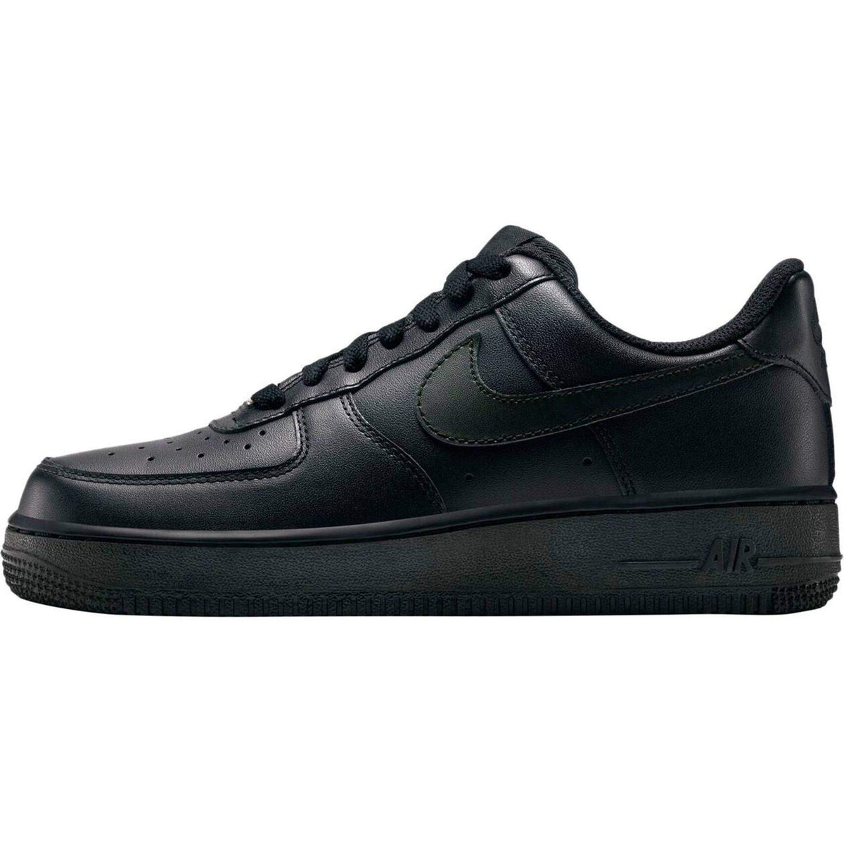 Women's Air Force 1 '07 Women's Shoe by Nike – 5, leather, rubber, Black Dark, Model 315115_038