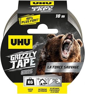 UHU 35720 Adhesive Tape, Grey, 10mx50mm