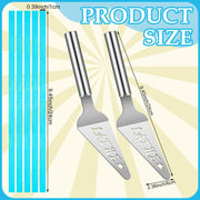 Teenyyou Hanukkah Latke Server Set, Stainless Steel, Silver with Blue Ribbons