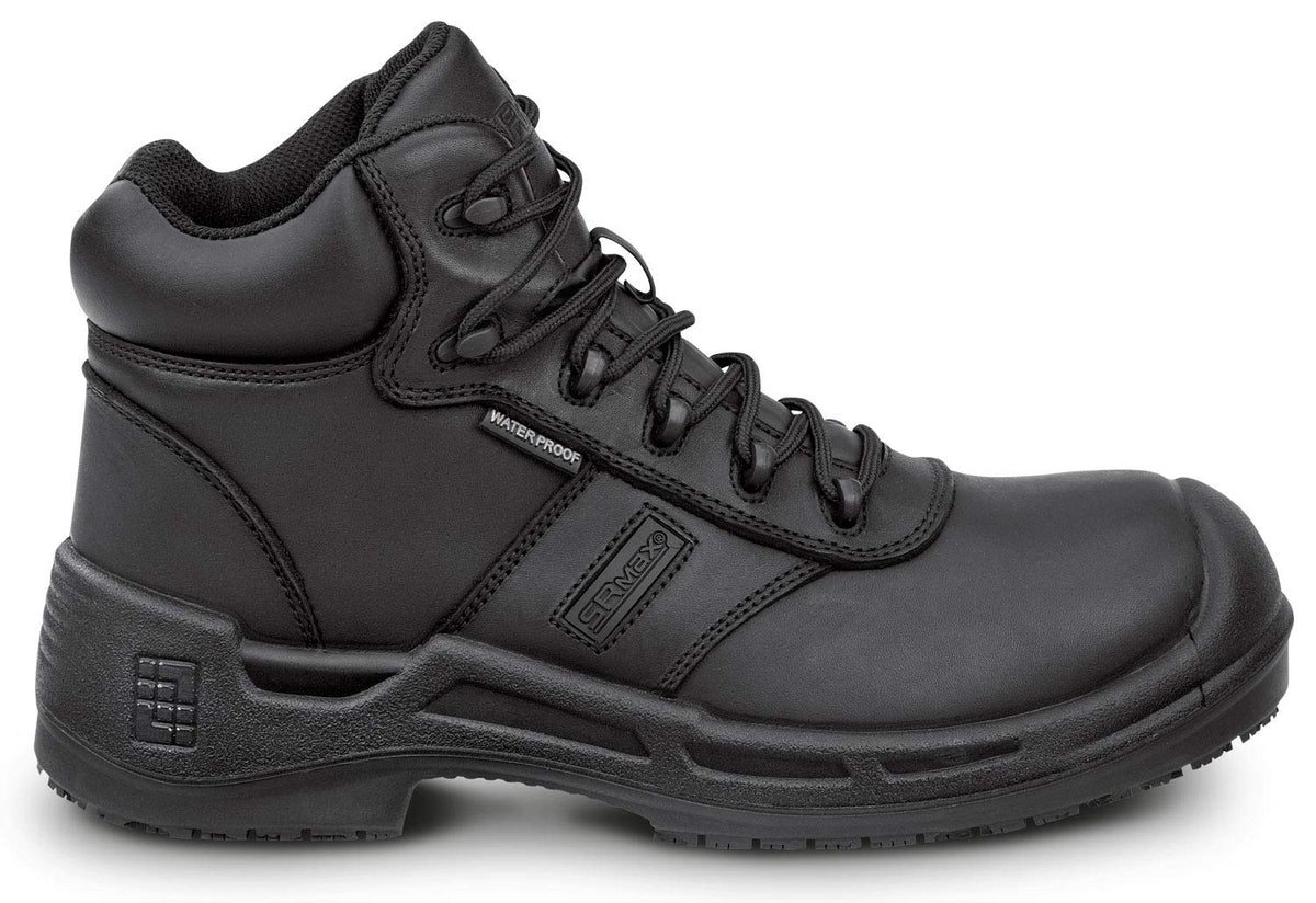 Mens 6 Black MaxTRAX Composite Toe WP SRO Boot 12.0 M by SR Max – 12, Leather, Black, Model Lewiston