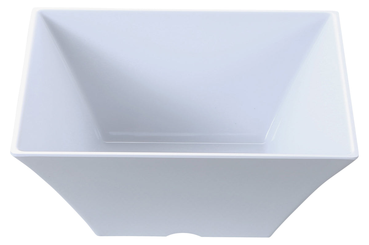 Rome 10" Square Bowl by Yanco – 98.0 ounces, Melamine, White, Pack of 12, Model RM-4109