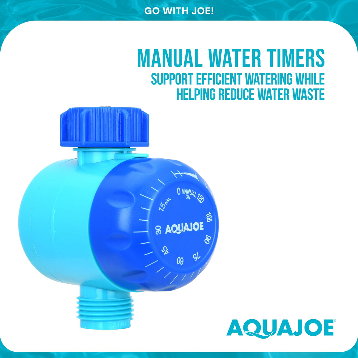 Mechanical Hose Timer by Aqua Joe – Plastic, Blue, Pack of 2, Model AJ-WTX2