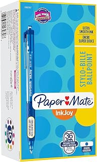Paper Mate Inkjoy 300 Rt Ballpoint Pen, Retractable, Medium 1 Mm, Blue Ink, Blue Barrel, 36/pack