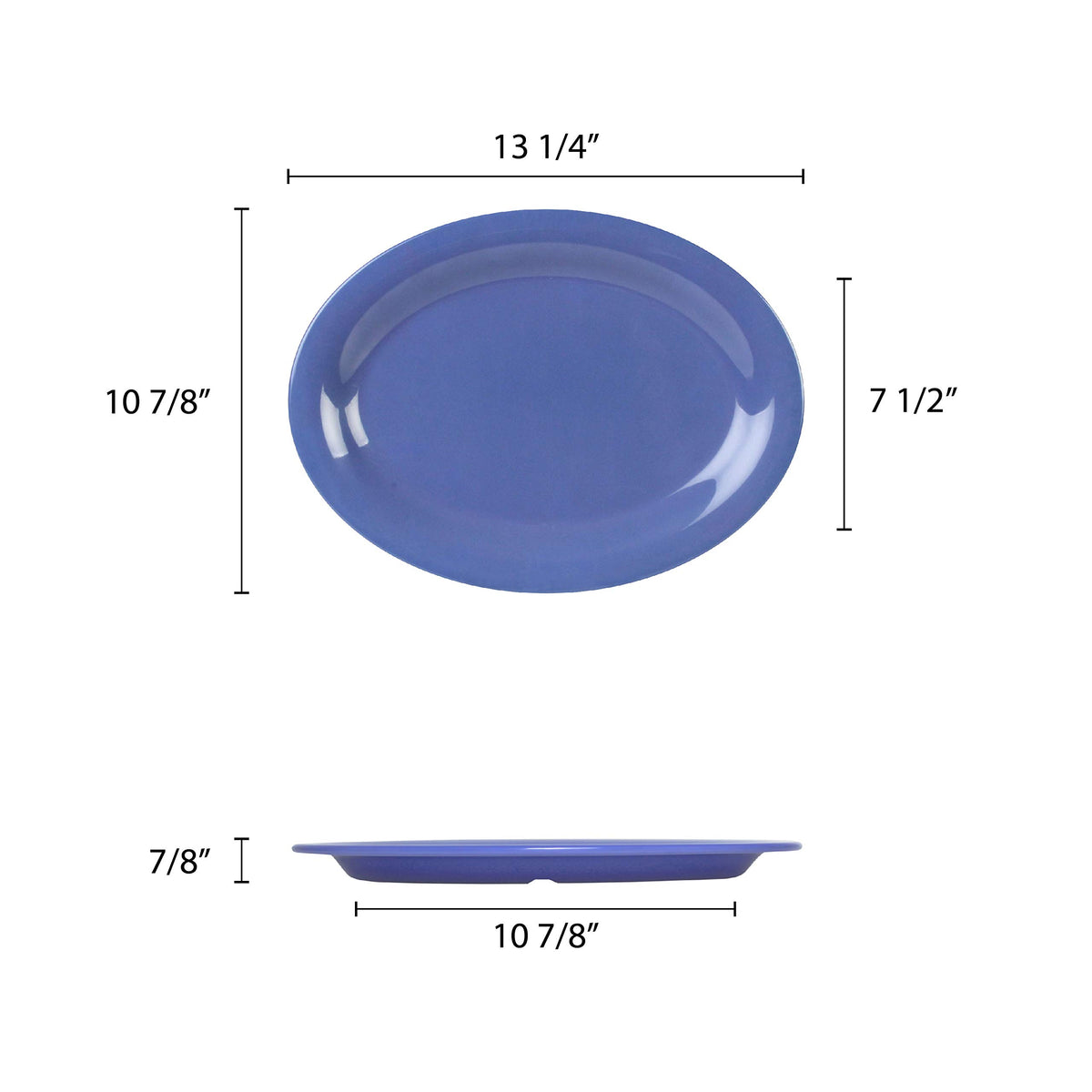 Color purple melamine dinnerware collection 13 1/2" x 10 1/2" platter by Thunder Group – Large, Melamine, Purple, Model CR213BU