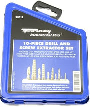 Forney 20512 Drill Bit Set, Industrial Pro Left Hand HSS Screw Machine Length Stubby, 1/16-Inch thru 5/16-Inch, 10-Piece