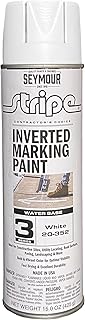 12-Pack of 15 Oz Seymour 20-352 White Stripe 3-Series Contractor's Choice Water-Based Inverted Ground Marking Spray Paint