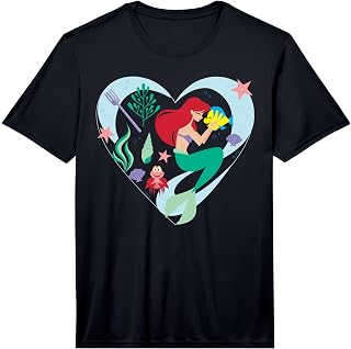 Disney Princess Ariel Flounder and Sebastian Stylized Heart Performance T-Shirt