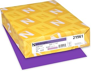 Neenah Astrobrights® Color Multi-Use Printer & Copy Paper, 1 Ream, Gravity Grape, Letter (8.5" x 11"), 500 Sheets Per Ream, 24