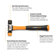 GEARWRENCH Steel Handle / Black / Black / 1 Body Hammers & Dollies
