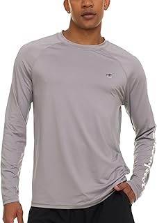 Champion Men's Long Sleeve Rash Guard, UPF 50+ Quick Dry Swim Shirt
