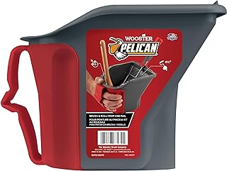 Wooster Brush Quart Pail 8619 Pelican Hand Held 1, Gray & Red