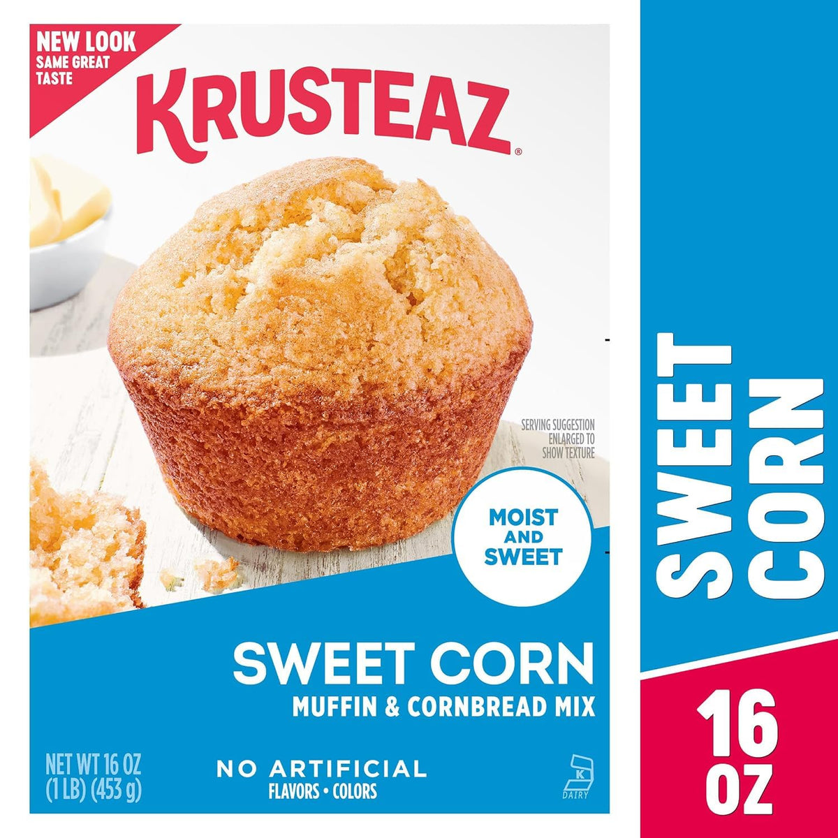 Sweet Corn Muffin & Cornbread Mix by Krusteaz – 16 Ounce (Pack of 4), Pack of 4