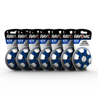 Hearing Aid Batteries Size 675 for Hearing Aid Devices (42 Count) by Rayovac – 42 Count (Pack of 1), Multicolor, Model E302407500