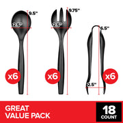 Stock Your Home Black / 9.5 inches x 2.5 inches / Contemporary Spoons