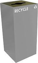 Witt Industries Indoor Geocube Collection Receptacle, Slate Finish