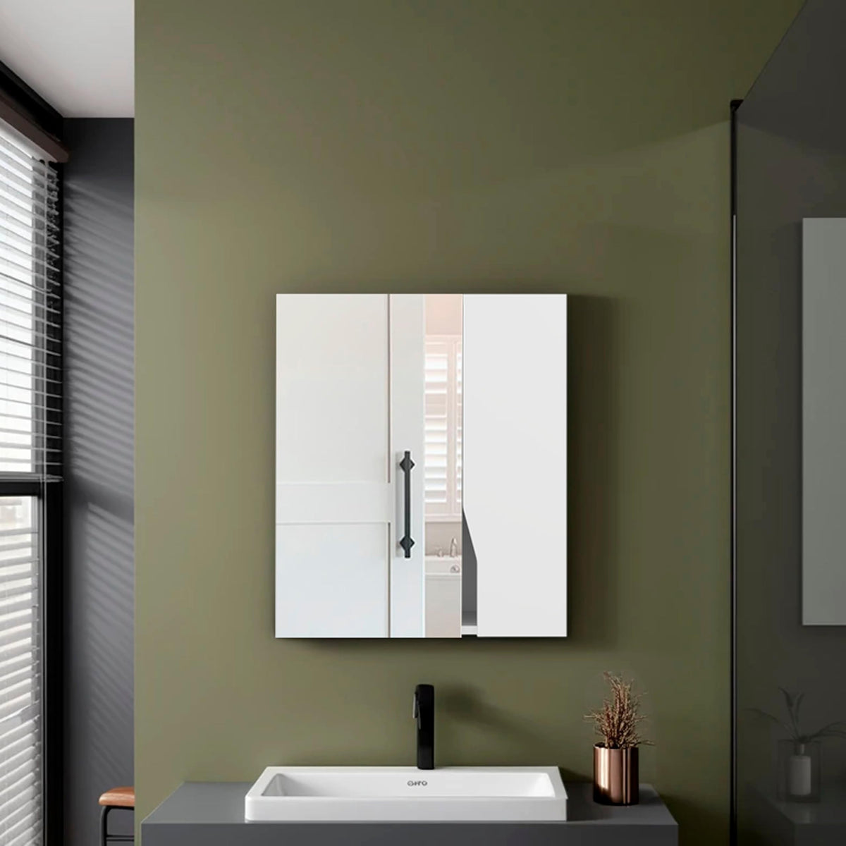 20" Athol Medicine Cabinet by DEPOT E-SHOP – Engineered Wood, White, Model DE-GLB11584