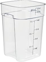 FreshPro 22Qt Food Storage Container in Clear for Industrial and Kitchen Use by Cambro – 22.0 quarts, Polycarbonate (PC), Clear, Model 22SFSPROCW135