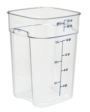 FreshPro 22Qt Food Storage Container in Clear for Industrial and Kitchen Use by Cambro – 22.0 quarts, Polycarbonate (PC), Clear, Model 22SFSPROCW135