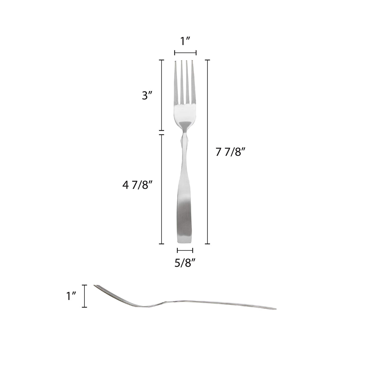 Flatware-Salem 18/0 heavy weight stainless steel dinner fork by Thunder Group – Stainless Steel, Silver, Model SLAM106