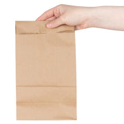 Stock Your Home 500 / 6"W x 3 5/8"G 11 1/16"H / Brown Food Storage Bags