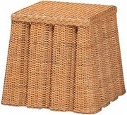 bali & pari Andrea Natural Rattan End Table - Handwoven Wicker Accent Table