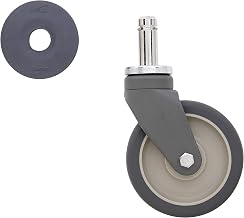 METRO 5PC 5" Polyurethane Swivel Stem Caster for Super Erecta Industrial Wire Shelving Racks
