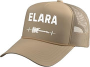 Elara Guitar Heartbeat Music Guitarist Retro Vintage Trucker Hat with Adjustable Mesh Back