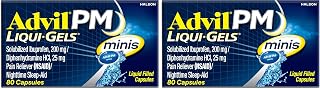 Advil PM Liqui-Gels Minis, 80 Liquid Filled Capsules, (Pack of 2)