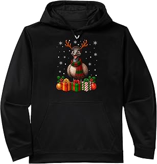 Emu Bird Christmas Reindeer Horn Scarf Festive Xmas Performance Hoodie