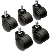 50mm Casters w/Barrel by Global Industrial – Plastic, Black, Model RP2022