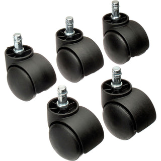 50mm Casters w/Barrel by Global Industrial – Plastic, Black, Model RP2022