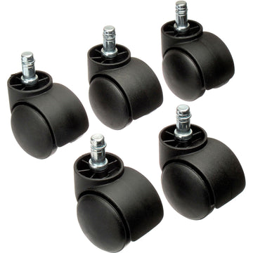 50mm Casters w/Barrel by Global Industrial – Plastic, Black, Model RP2022