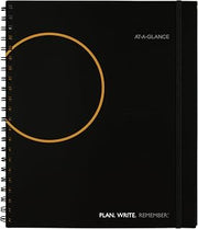 AT-A-GLANCE Undated Planning Notebook with Reference Calendars, 8.5" x 11", 168 Pages, Plan. Write. Remember., Black (7062090527)