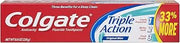 Colgate Triple Action Toothpaste, Mint - 8 ounce (Pack of 6)