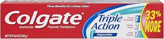 Colgate Triple Action Toothpaste, Mint - 8 ounce (Pack of 6)