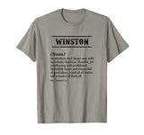 WINSTON - Name Definition | Funny Phrase - Customized Men's T-Shirt by for Someone Named WINSTON – Black, Model AEBQJF77XPG