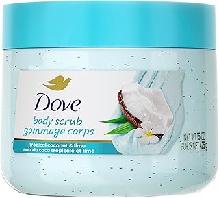 Dove Body Scrub - Coconut & Lime, pH-Balanced Whipped Texture, 15 oz