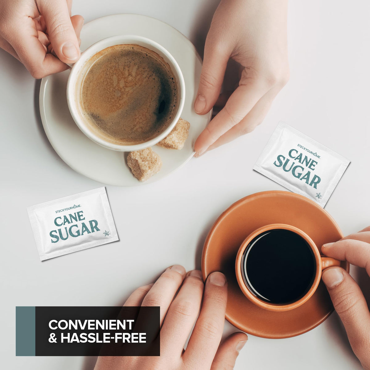 Bulk White Sugar Packets 1000 Count Individual Portion Packs for Hot Drinks Great for Restaurants Offices Schools and Home Use by Stock Your Home – 1000 Count, Model SYH-4445