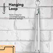 9.5-Inch Stainless Steel Locking Tongs by Cuisipro – 9.5-Inch, Stainless Steel, Silver, Model 1330