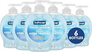Liquid Hand Soap by Softsoap – 7.5 Fl Oz (Pack of 6), Plastic, Fresh Breeze, Pack of 6, Model US04964A