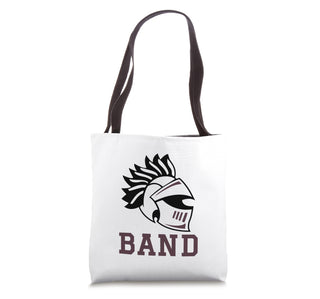 Curtis High School Warriors Band Tote Bag by Curtis High School, Staten Island, NY 10301 – 16 inches, White, Model RM8ANARGM0MUS_16INCHES