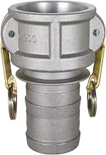 BE Pressure 90.392.112, 1-1/2" Aluminum Camlock Fitting, Male Barb x Female Coupler Thread